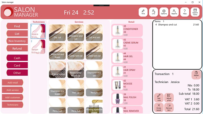 Hair Beauty Salon POS screenshot